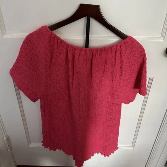 Lane Bryant Short Sleeve Top Fuchsia Size 18/20 - Picture 4 of 5